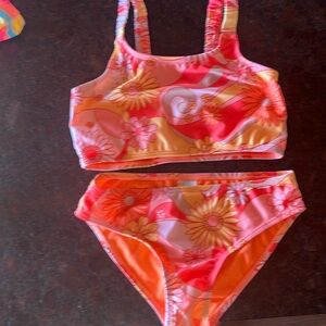 Girls two piece bathing suit.